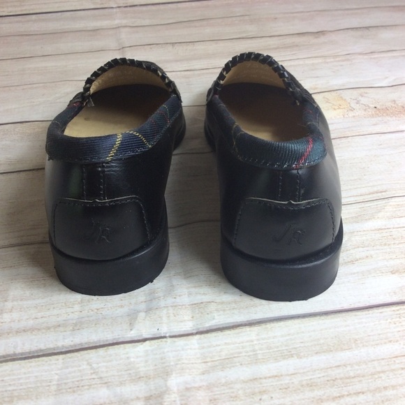 Jack Rogers Jasper black plaid Penny loafer. Size 7.5. Leather main image 6